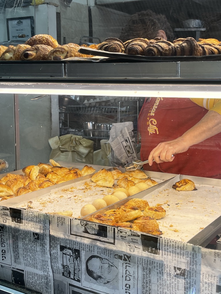 Bourekas served at Bourekas Puni in Levinsky Market, Tel Aviv