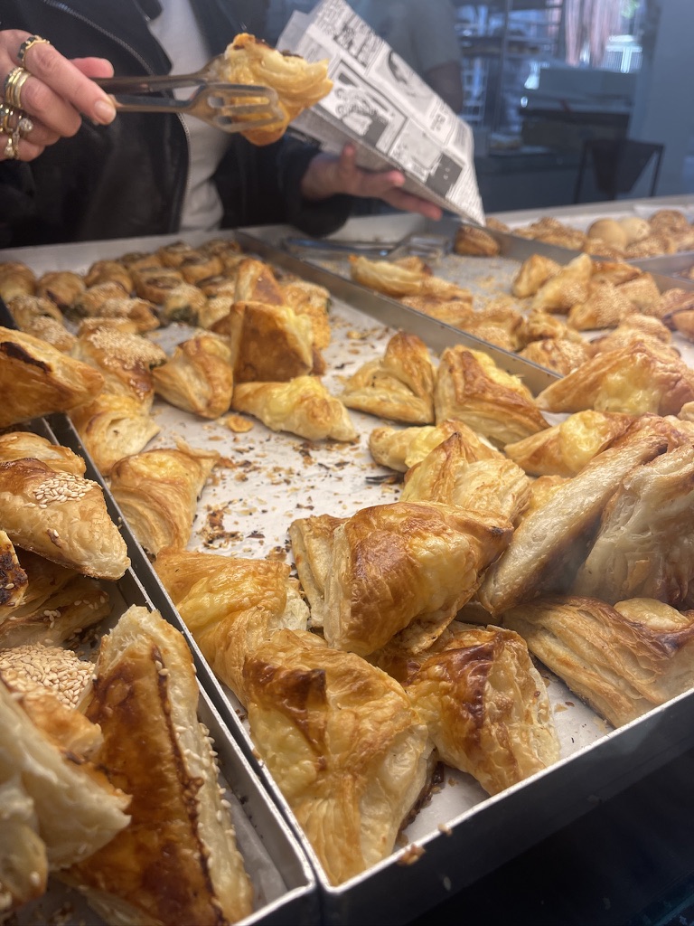 Kashkaval cheese bourekas at Bourekas Puni in Levinsky Market, Tel Aviv