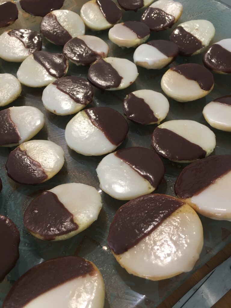 Chocolate topped pastries