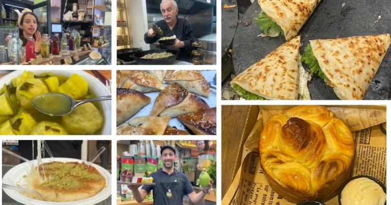 Best food at Mahane Yehuda Market in Jerusalem - mufleta, knafeh, shamburak, kubaneh and more